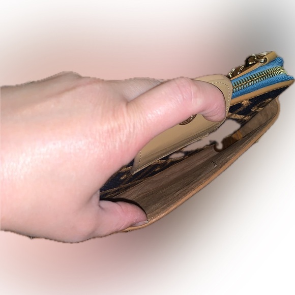 Spartina 449 Mareena Multi Phone Wallet Crossbody Rope Chain Bag Purse Case Blue - Picture 7 of 10